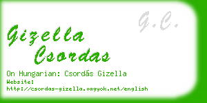 gizella csordas business card